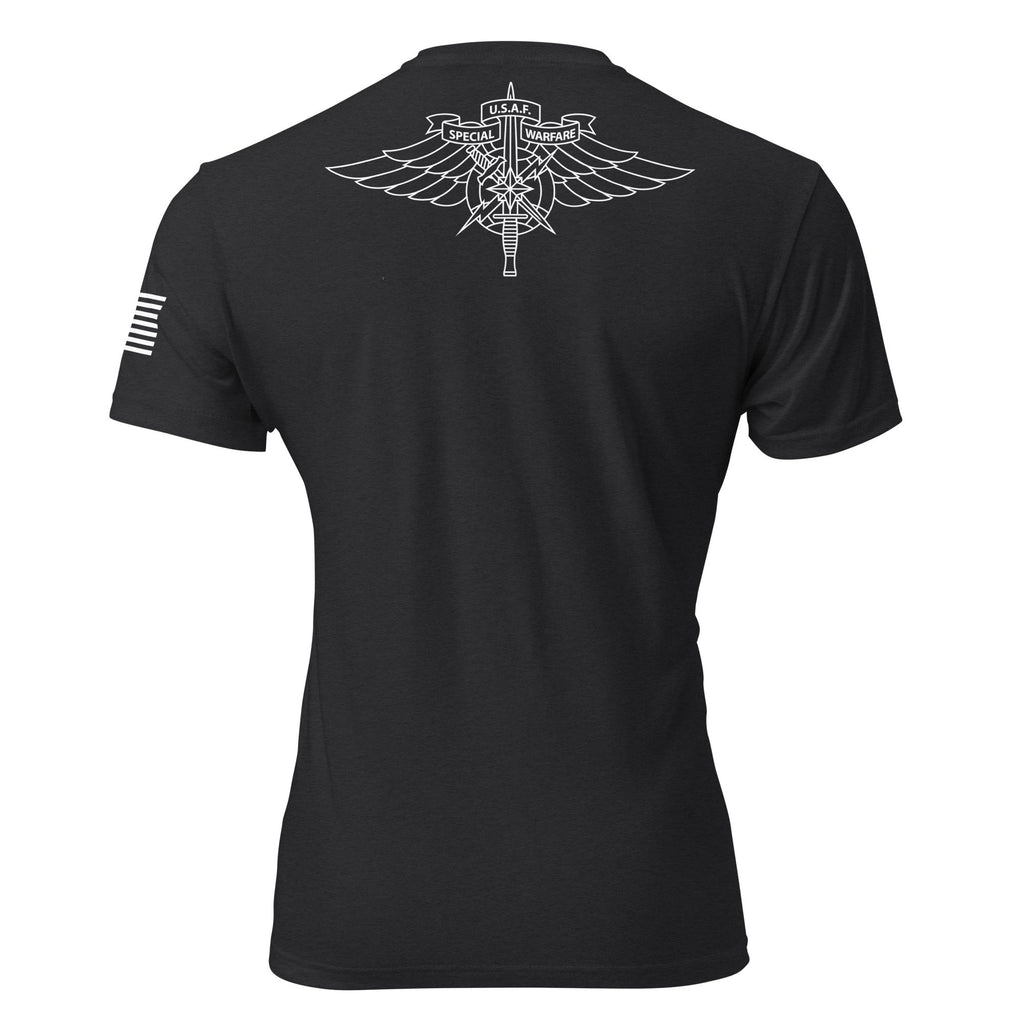 Ultimate TACP Special Warfare Tee in Black, ghosted back view